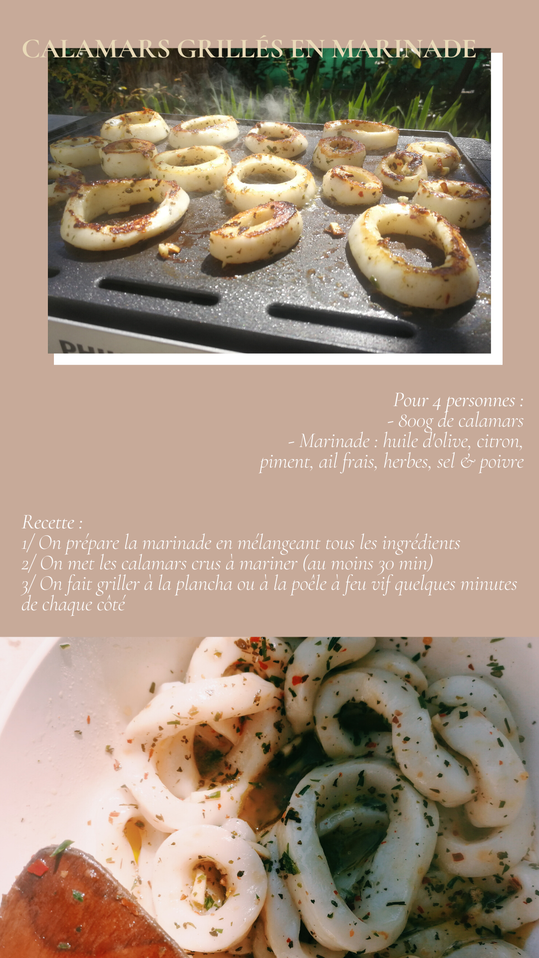 Recette Express Calarmar en marinade