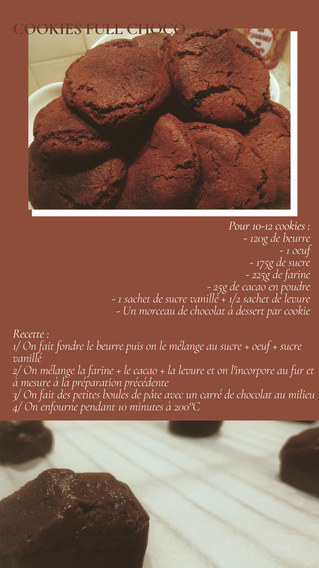 Recette Express Cookies Full Choco