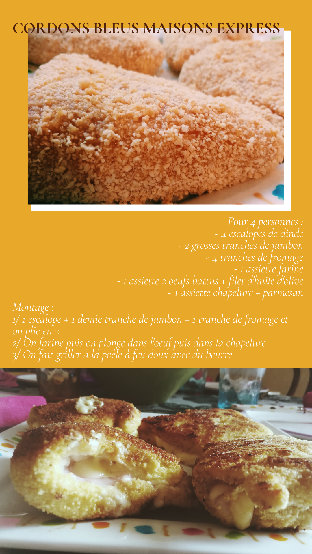 Recette Express Cordons Bleus Maisons